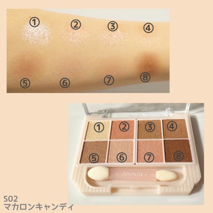 プティパレットアイズ(スパークリングタイプ)/キャンメイク/アイシャドウを使ったクチコミ(4枚目)