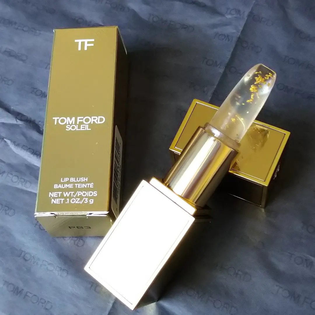 TOM FORD BEAUTY リップ ブラッシュのクチコミ「💄リップ ブラッシュ ソレイユ💄

金箔入りの保湿力抜群リップ💛
ナイトリップにも抜群👌👌👌
.....」（1枚目）