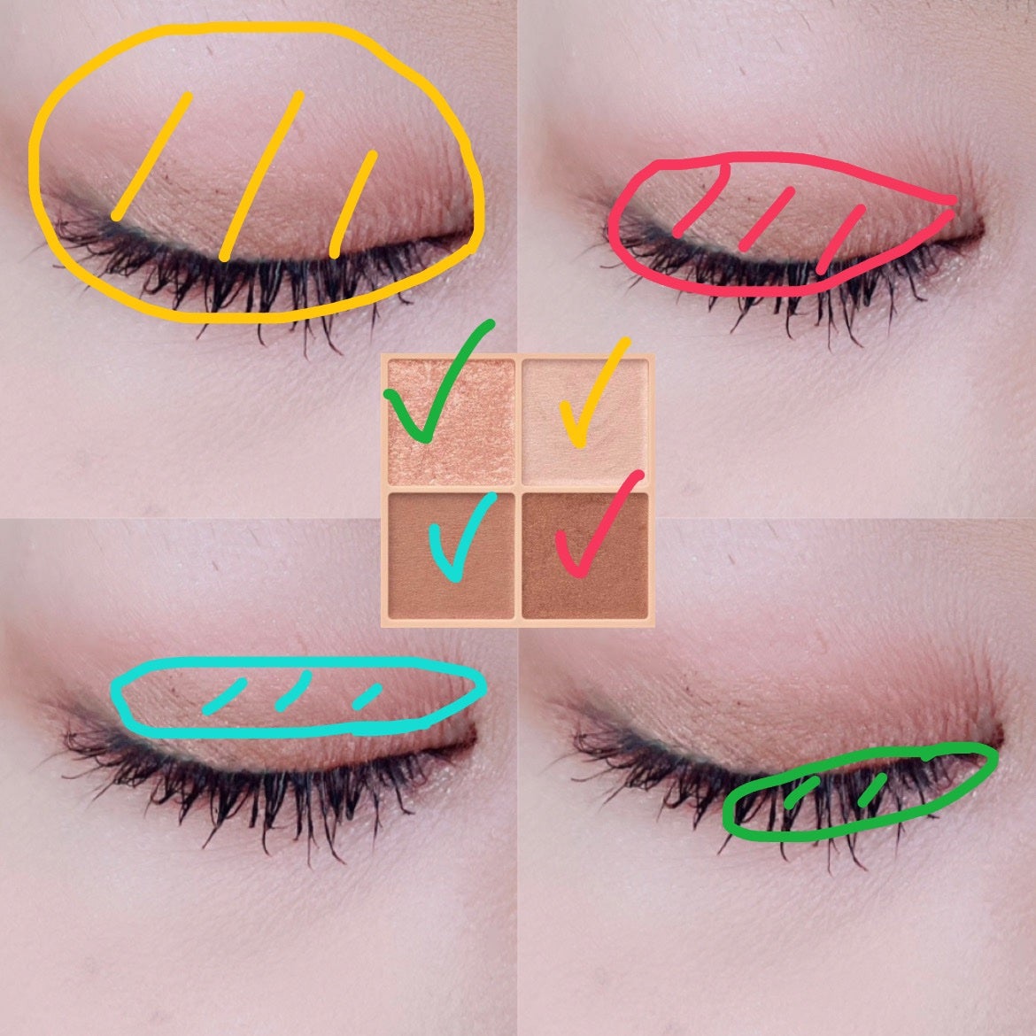 ベージュトーンアイシャドウ/CEZANNE/アイシャドウパレットを使ったクチコミ(2枚目)