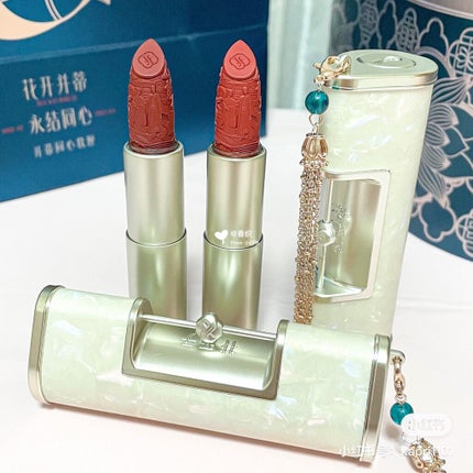 百花同心錠 彫刻リップ/花西子/口紅を使ったクチコミ(8枚目)