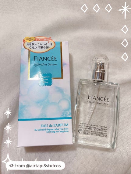 ハピリーエバーアフター オードパルファン エフォートレスサボン/フィアンセ/香水(レディース)を使ったクチコミ(1枚目)