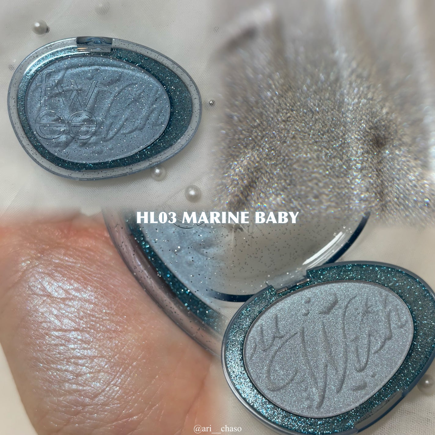 フィー グリッツストーンハイライター/fwee/パウダーハイライトを使ったクチコミ(2枚目)