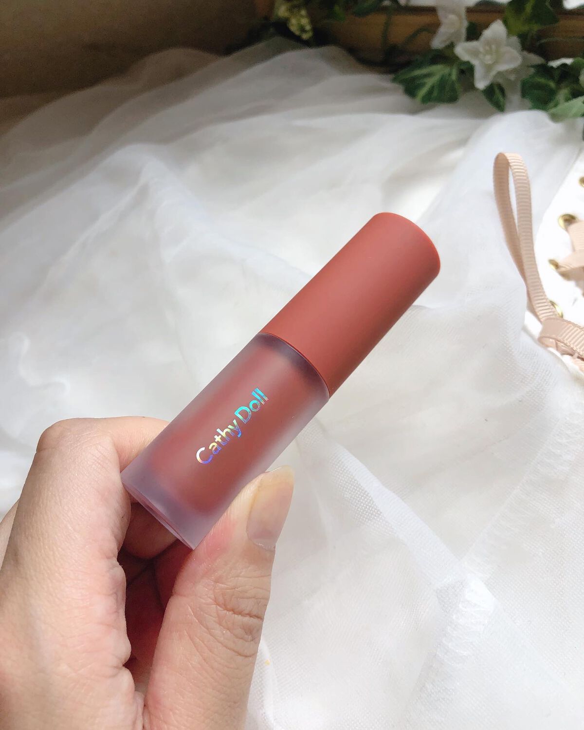 リップアンドチーク ヌードマットティント/CathyDoll/リップティントを使ったクチコミ(2枚目)