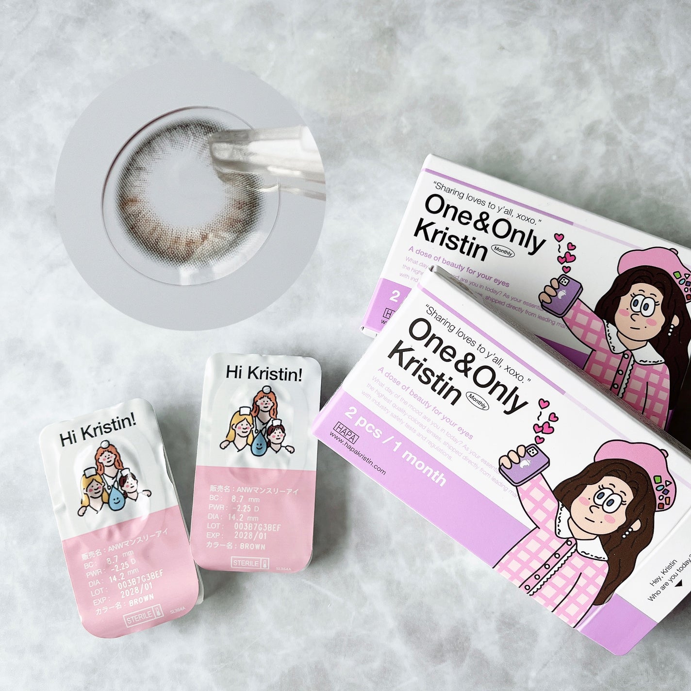 One & Only Kristin/Hapa kristin/カラーコンタクトレンズを使ったクチコミ(1枚目)