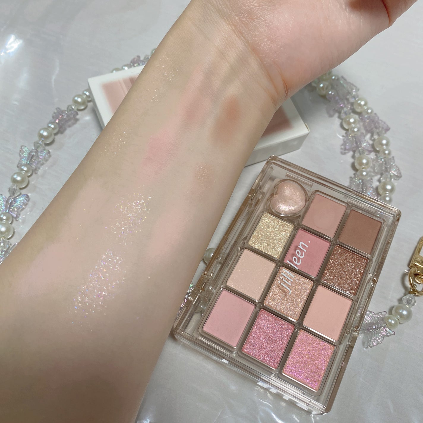 シャイニング12色ミニアイシャドウパレット/jill leen./アイシャドウパレットを使ったクチコミ(3枚目)