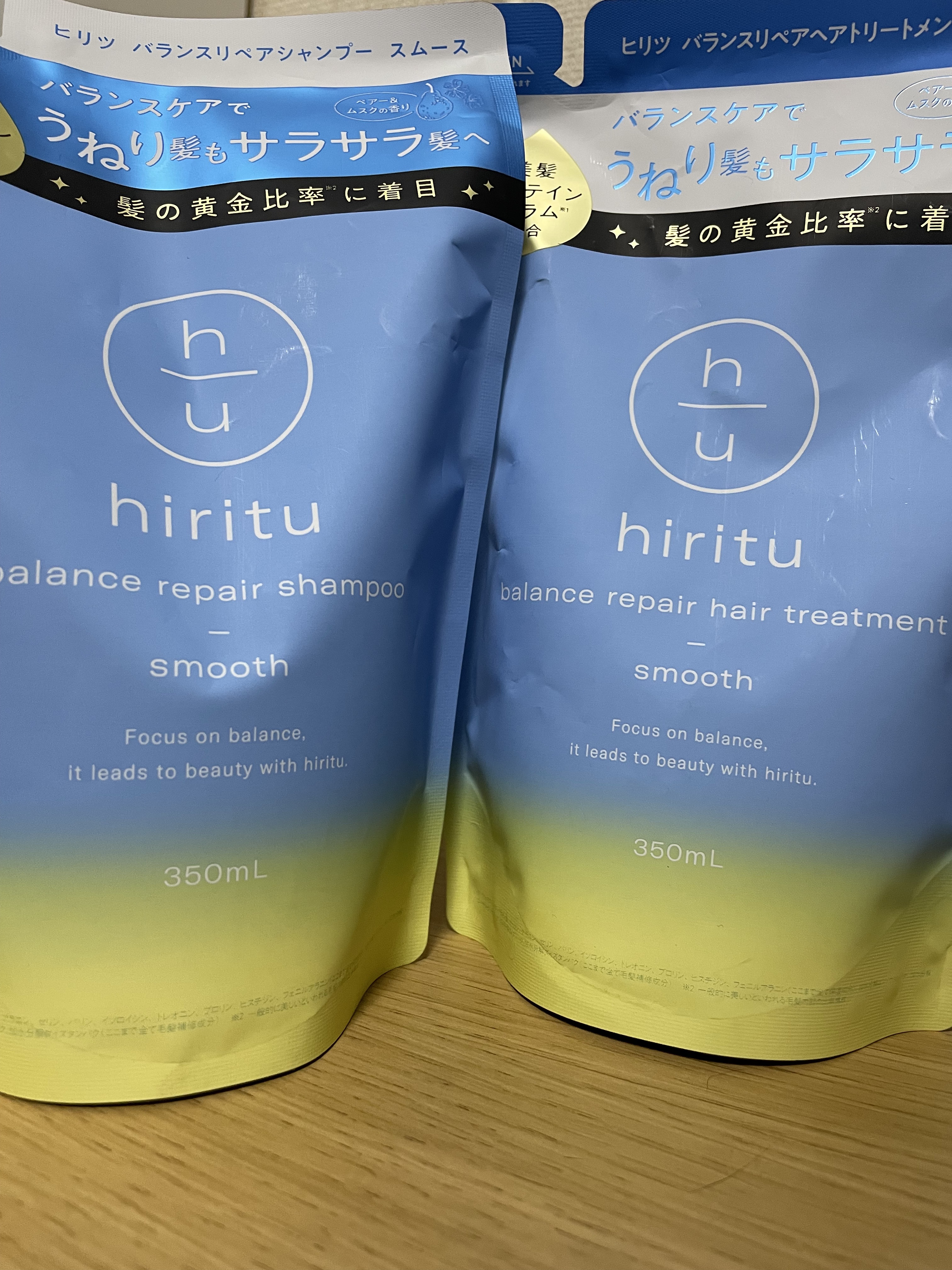 バランスリペア シャンプー/ヘアトリートメント スムース/hiritu/市販シャンプーを使ったクチコミ（1枚目）