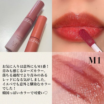 ウォータリーティントリップ マット/CEZANNE/リップティントを使ったクチコミ(4枚目)