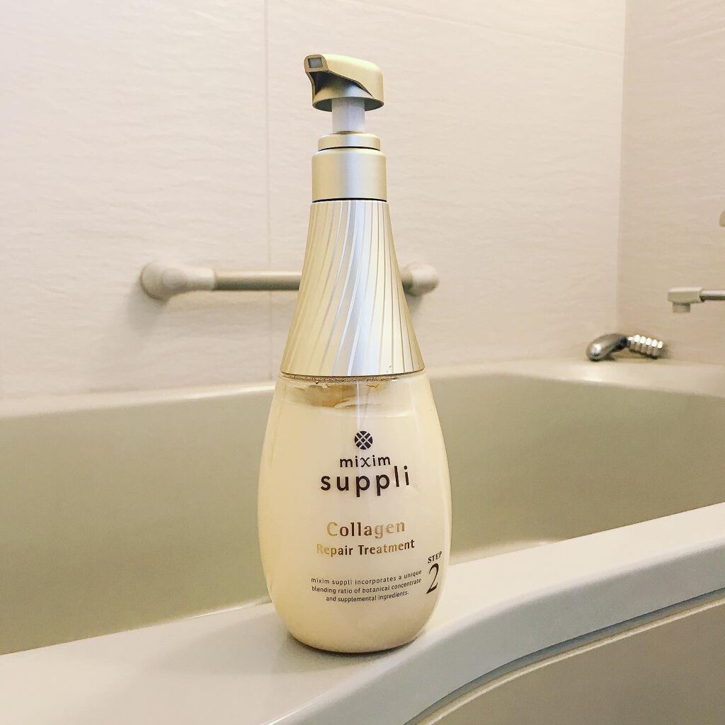 ビタミン リペアシャンプー／コラーゲン リペアヘアトリートメント トリートメント本体440g/mixim suppli/市販シャンプーを使ったクチコミ（1枚目）