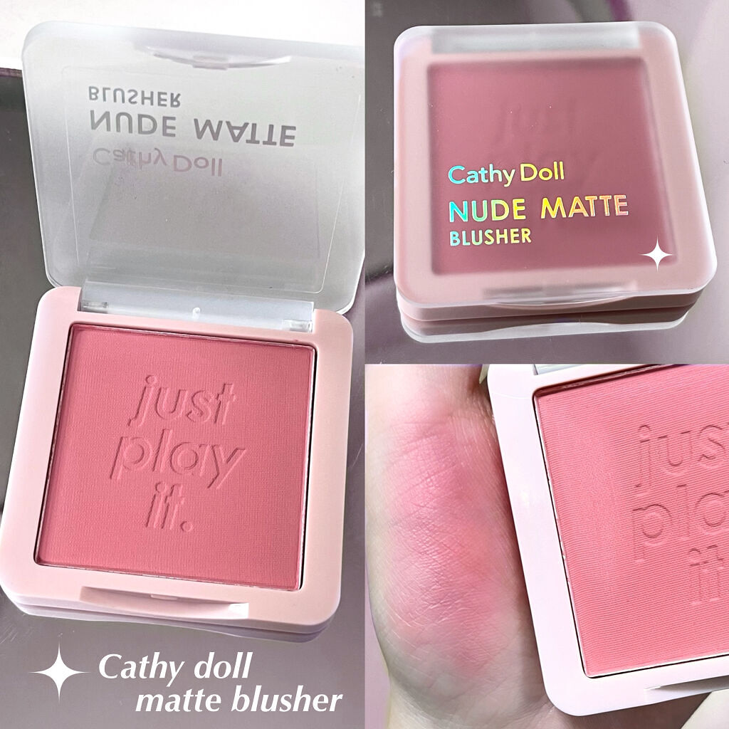 ヌードマットブラッシャー 04 ピンクアイドル(Pink Idol)/CathyDoll/パウダーチークを使ったクチコミ（1枚目）