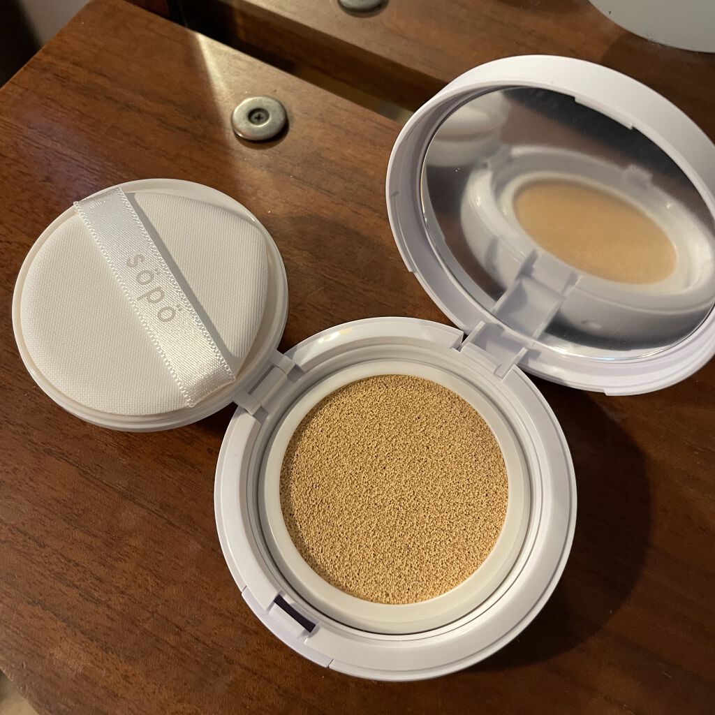 クッションファンデ 02 ライト/sopo/クッションファンデーションを使ったクチコミ（3枚目）