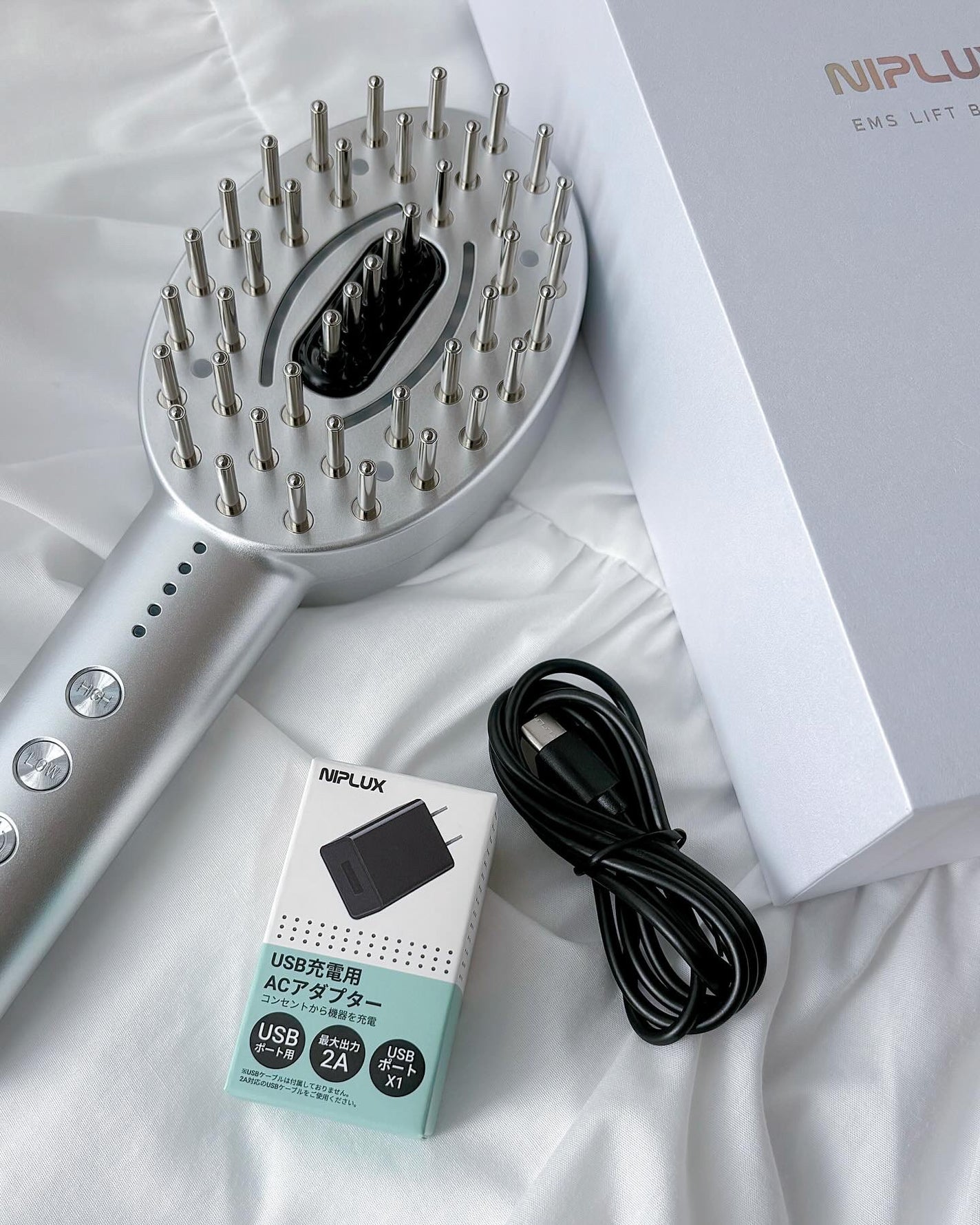 EMS LIFT BRUSH/NIPLUX/美顔器・マッサージを使ったクチコミ(2枚目)