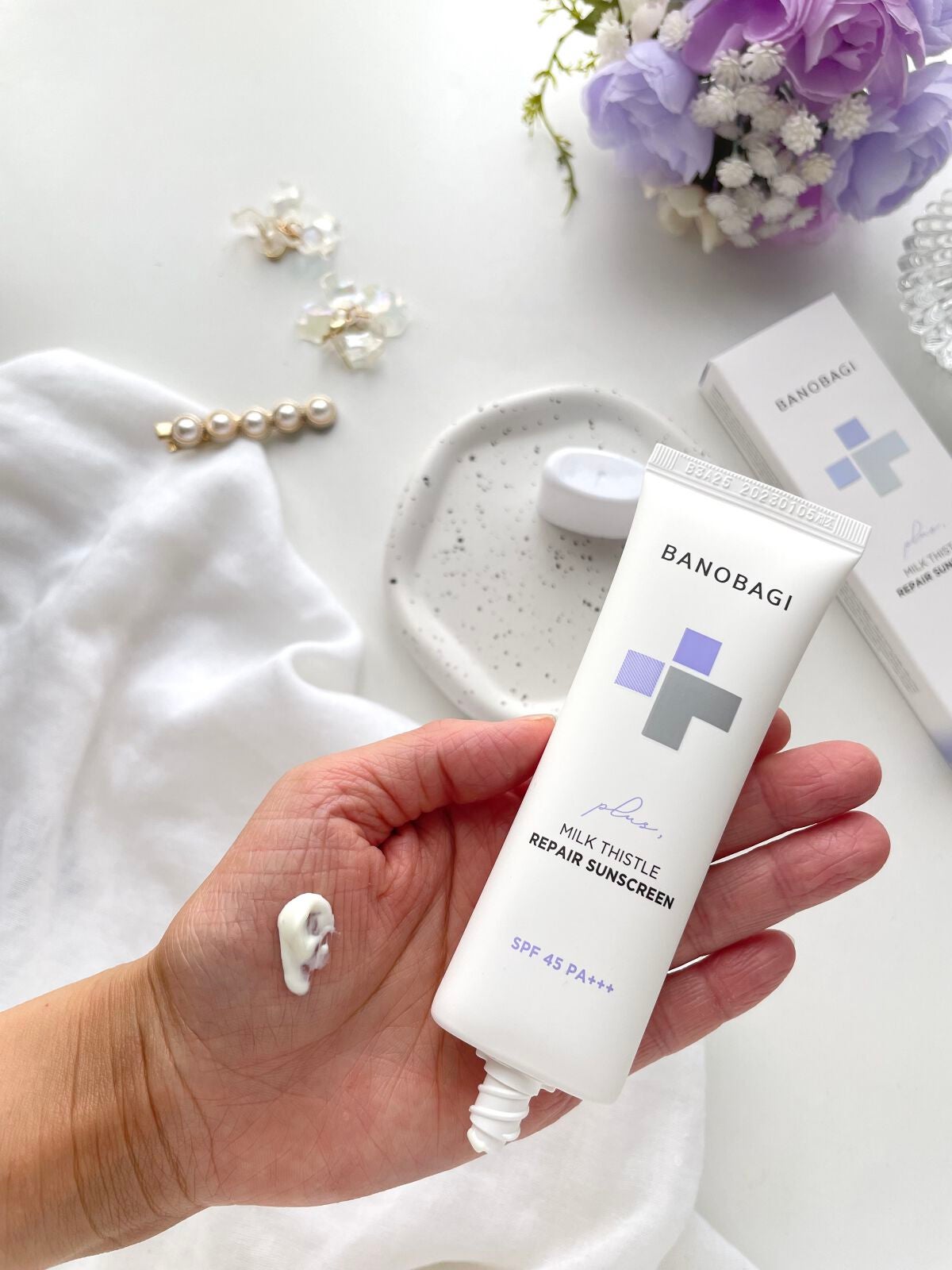 ミルクシスルリペアシカサンスクリーンプラス/BANOBAGI/日焼け止めミルクを使ったクチコミ(2枚目)