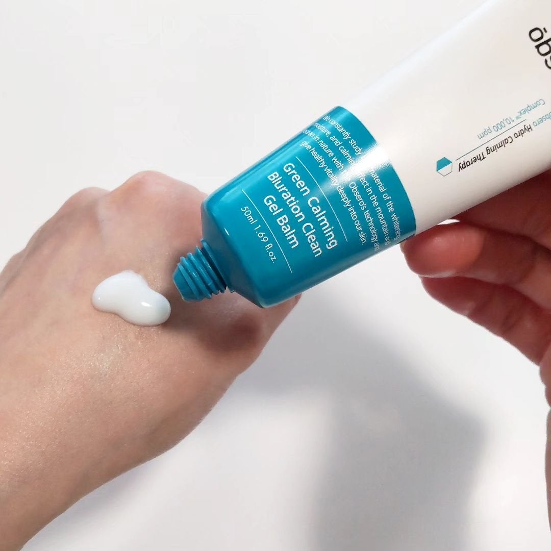 グリーンカーミングブルーレーションクリーンゲルバーム/obsero/フェイスバームを使ったクチコミ(3枚目)