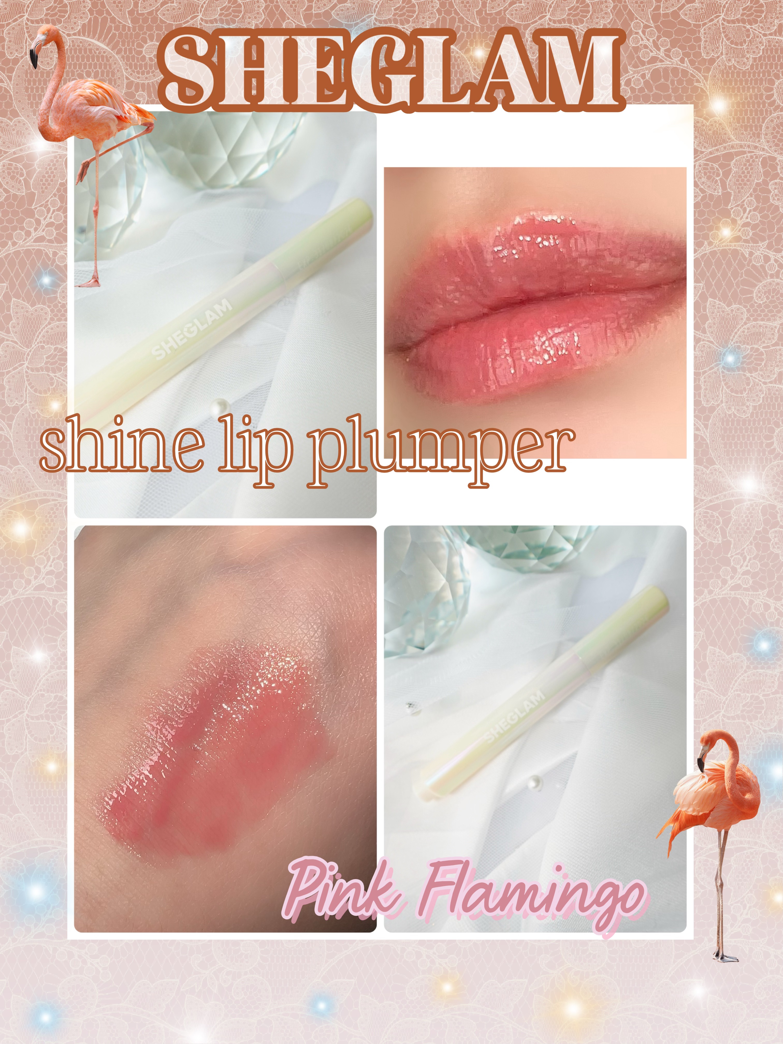 パーフェクトシャインリッププランパー ピンクフラミンゴ(Pink Flamingo)/SHEGLAM/リッププランパーを使ったクチコミ（1枚目）