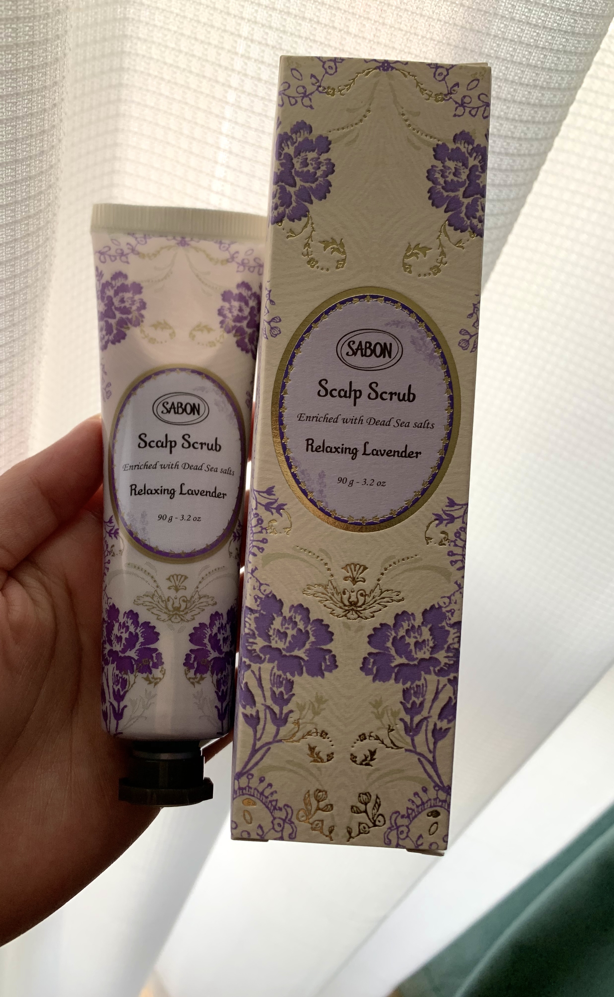 ヘッドスクラブ リラクシング(ラベンダー) 90g/SABON/ヘッドスクラブを使ったクチコミ（1枚目）