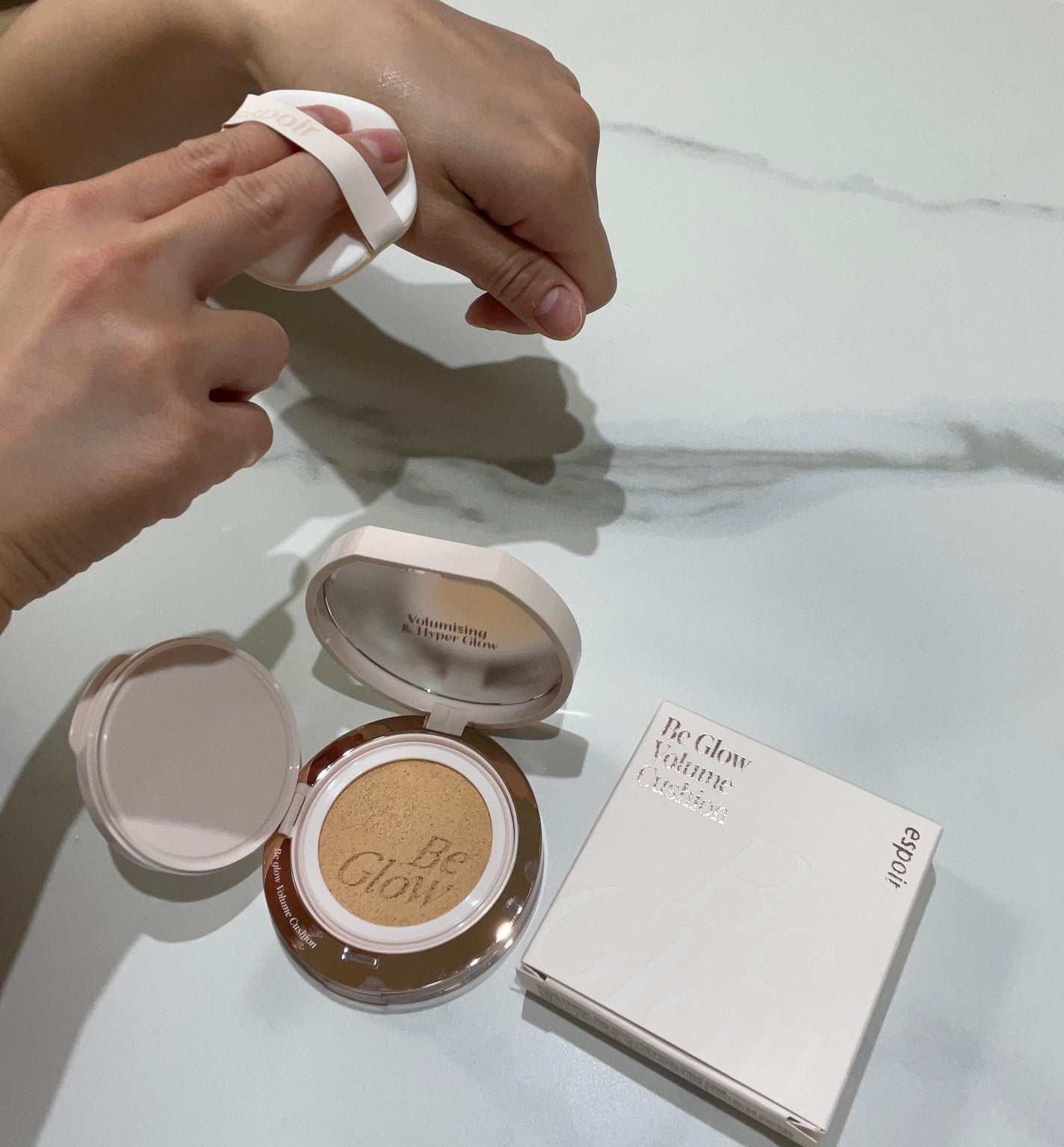 エスポア ビーグロー ボリュームクッション/espoir/クッションファンデーションを使ったクチコミ(2枚目)