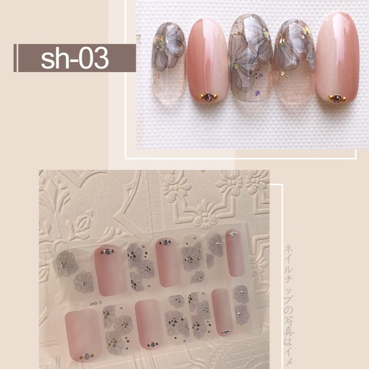 ネイルシール/Qoo10/ネイルシールを使ったクチコミ（2枚目）