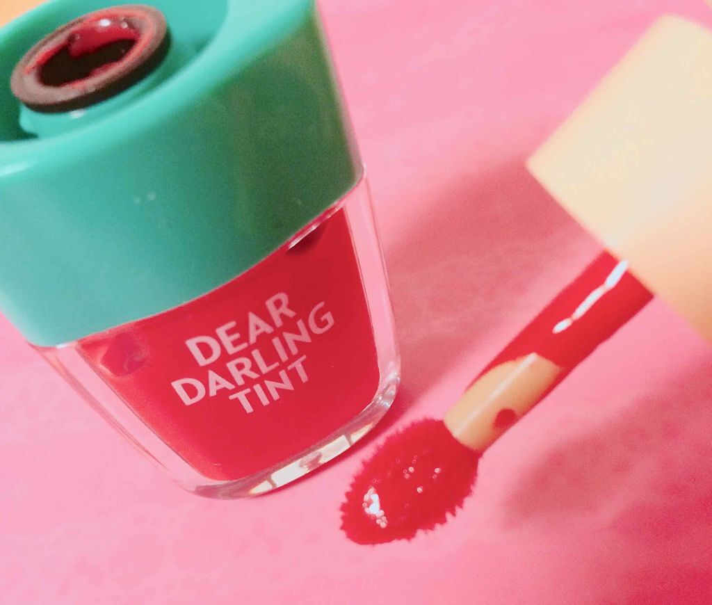 ディアダーリン ウォータージェルティント （アイスティント）/ETUDE/口紅を使ったクチコミ（2枚目）