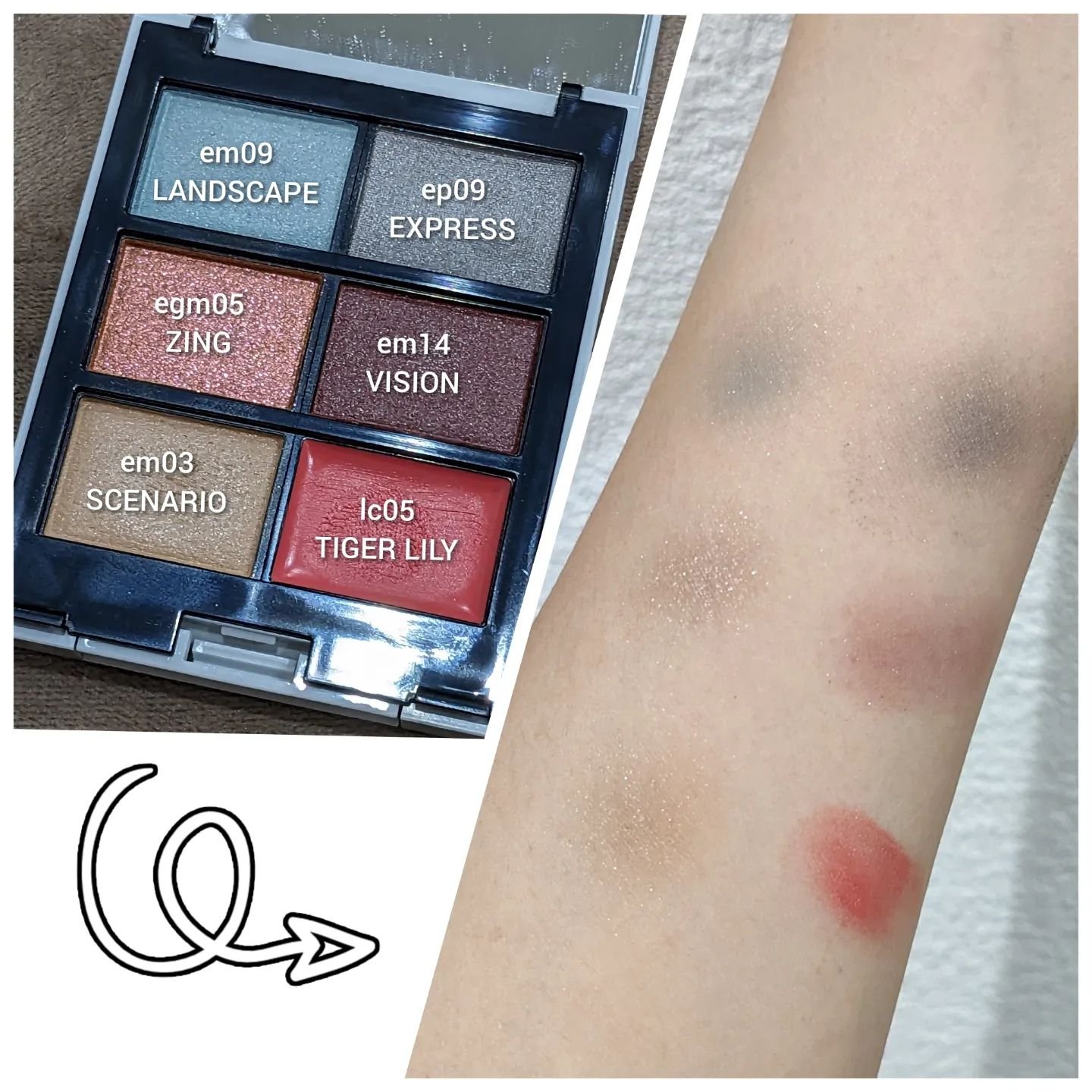 MY MIXED PALETTE 6色カスタムパレット 09 EXPRESS/MN/マルチパレットを使ったクチコミ（2枚目）