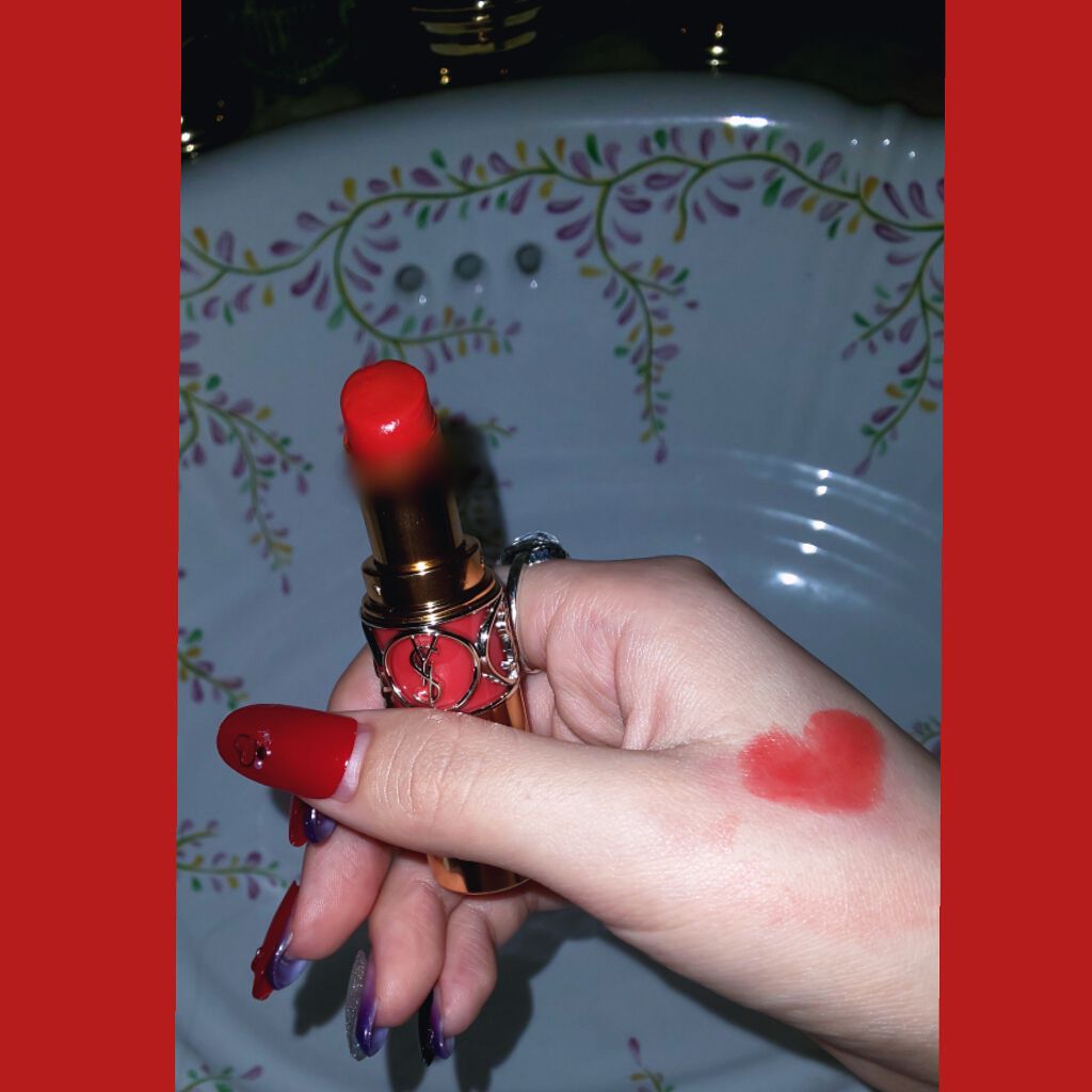 ルージュ ヴォリュプテ シャイン/YVES SAINT LAURENT BEAUTE/口紅を使ったクチコミ(1枚目)