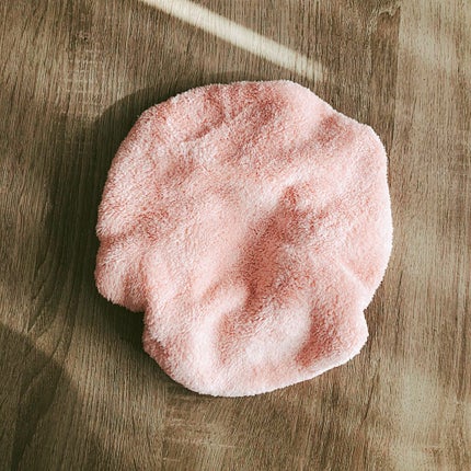 DAISO マイクロファイバーヘアキャップのクチコミ「洗髪後〜ドライヤーの前まで着けています🧖♀️
同じく100均のマイクロファイバーのターバン.....」(2枚目)