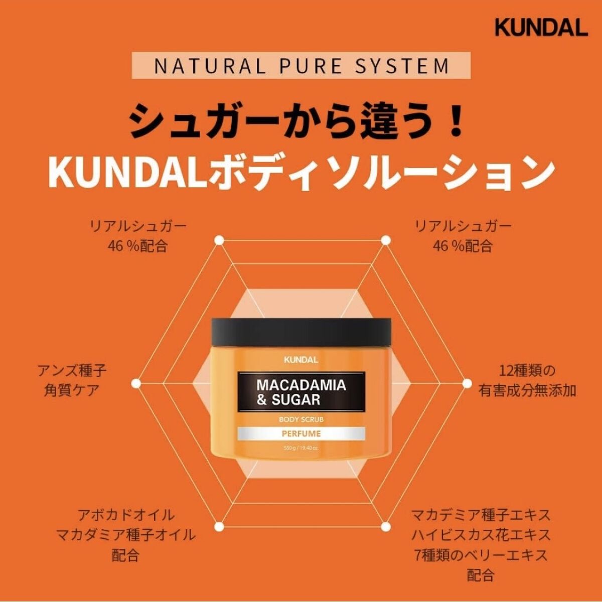 シュガーボディスクラブ クリーンソープ/KUNDAL/ボディスクラブを使ったクチコミ（2枚目）