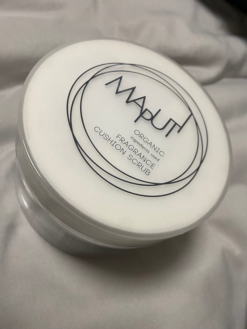 オーガニックフレグランスクッションスクラブ/MAPUTI/スクラブ・ゴマージュを使ったクチコミ(1枚目)