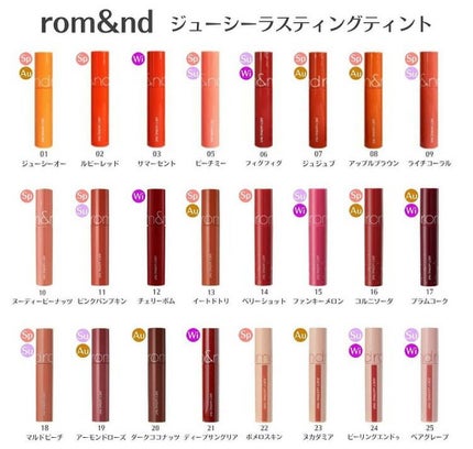 ジューシーラスティングティント/rom&nd/リップティントを使ったクチコミ(3枚目)