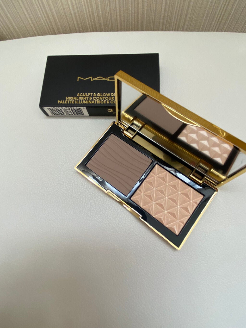 スカルプト&グロウ デュオ ハイライト&コントアーパレット/M・A・C/プレストパウダーを使ったクチコミ(2枚目)