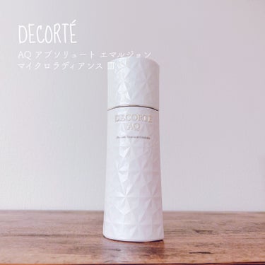 ▷DECORTÉ
　AQ アブソリュート エマルジョン マイクロラディアンス Ⅲ
＊＊＊

秋冬に向けて先行乳液を少し奮発して
新発売のこちらにしてみました〜🌸

Ⅰ〜Ⅲまで種類がありましたが、乾燥が気