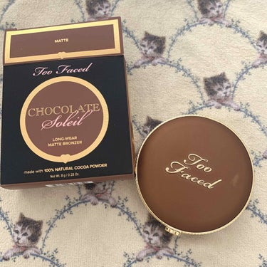 　TOOFACED チョコレートソレイユロングウェア
　　　　　　　　　　マットブロンザー

お気に入り見つけました✨

中々気にいるのがなかったのですが、コレはお気に入りになりました！

見た目がヤバ