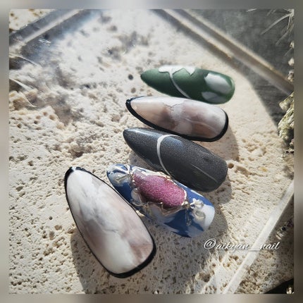 マグネティックアートジェル グレーシリーズ/mon petit lapin/ジェルネイルを使ったクチコミ(4枚目)