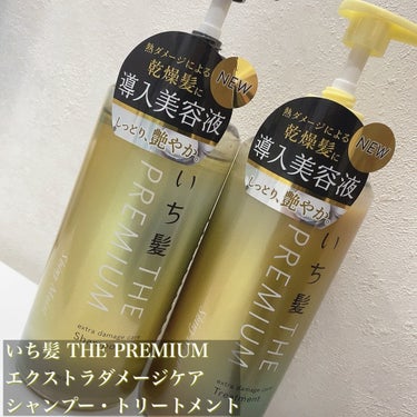 THE PREMIUM エクストラダメージケアシャンプー／トリートメント（シャイニーモイスト）/いち髪/シャンプー・コンディショナーを使ったクチコミ（1枚目）