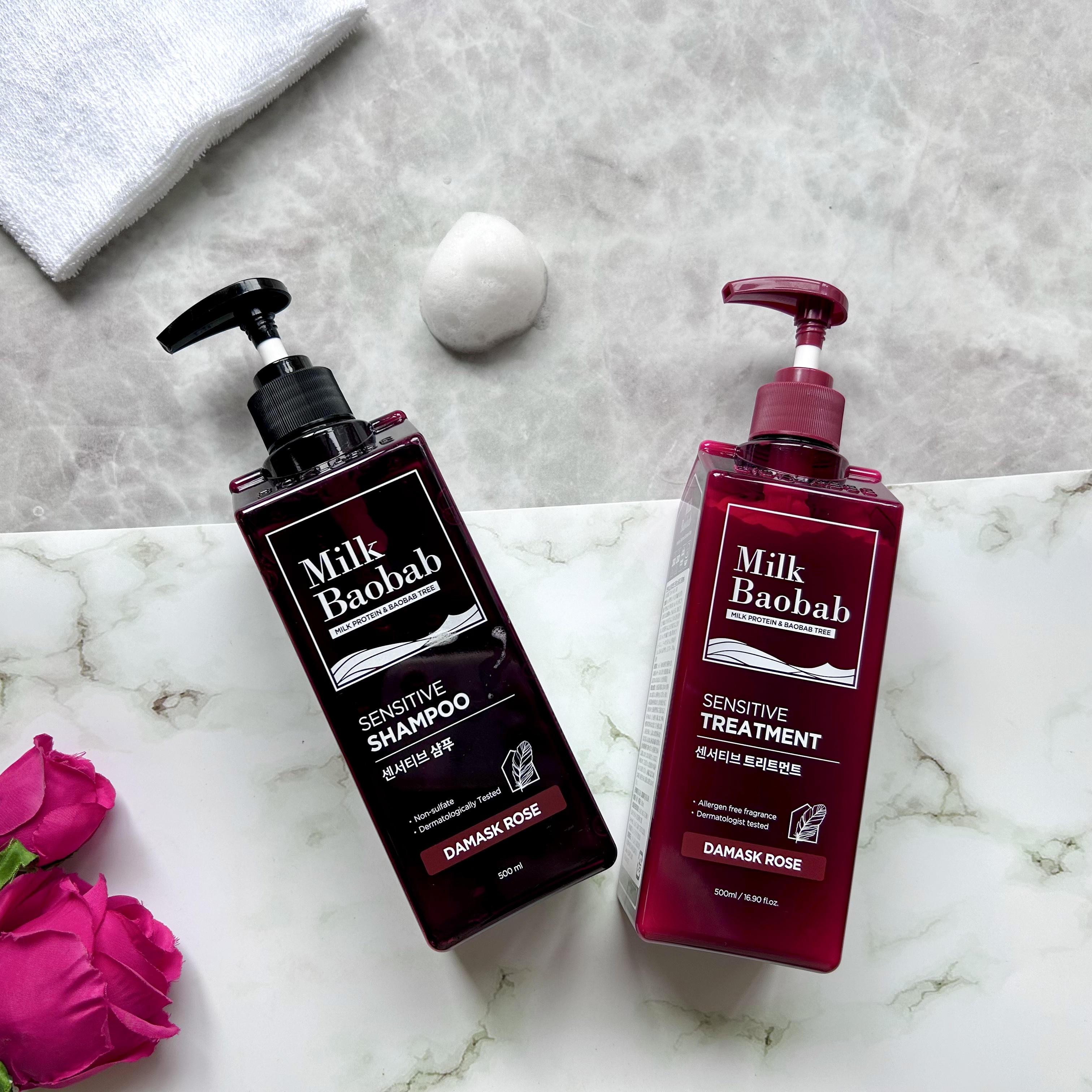 センシティブ シャンプー / トリートメント ダマスクローズ/ミルクバオバブ/市販シャンプーを使ったクチコミ（1枚目）