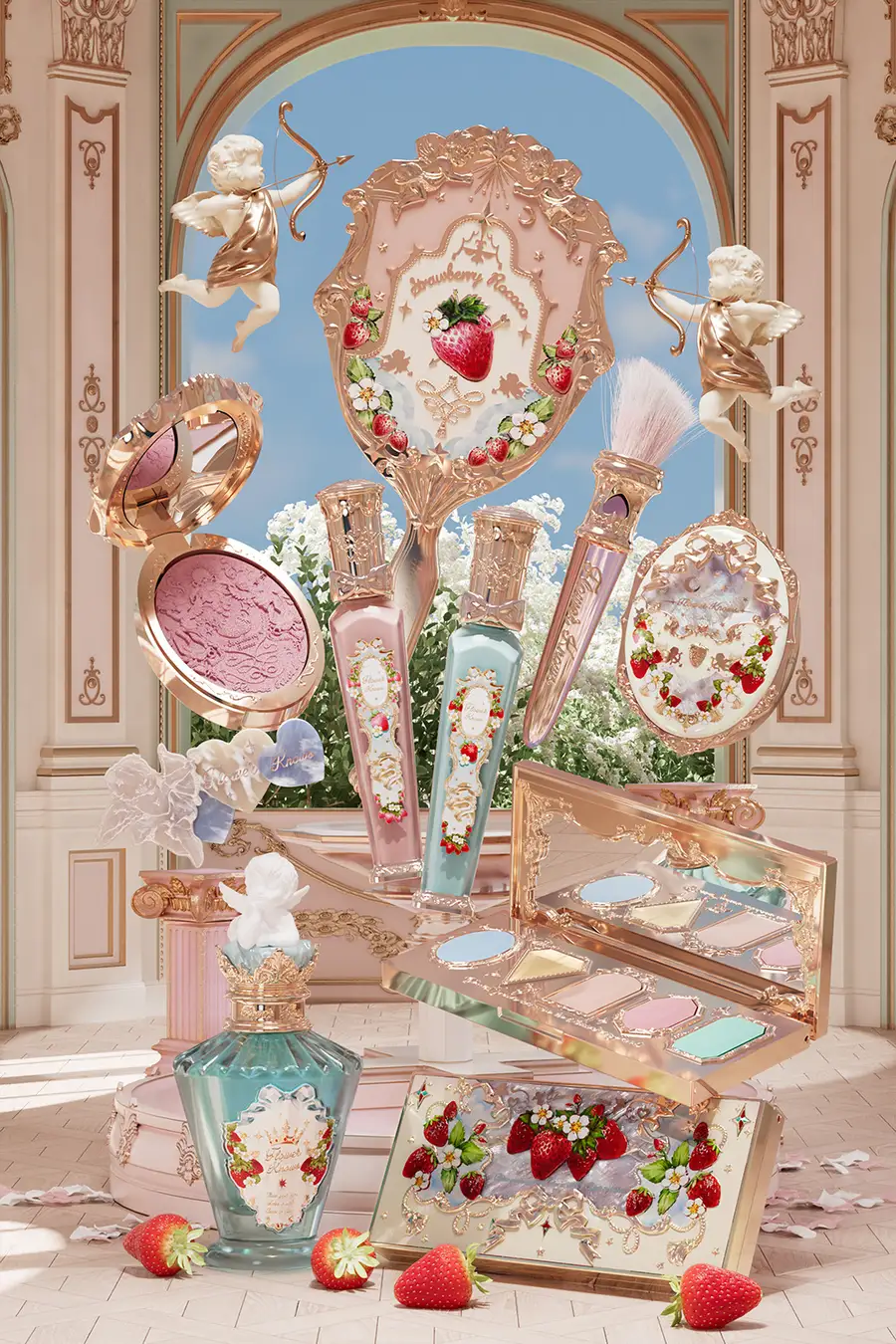 ストロベリーロココ アイシャドウパレット/FlowerKnows/アイシャドウパレットを使ったクチコミ(4枚目)