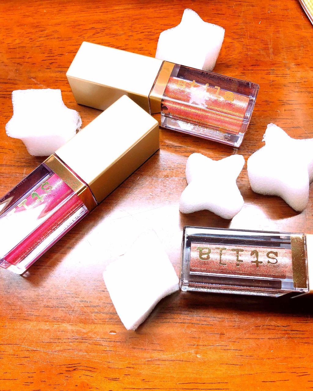 グリッター&グロウ リキッドアイシャドウ/stila/グリッターを使ったクチコミ（1枚目）