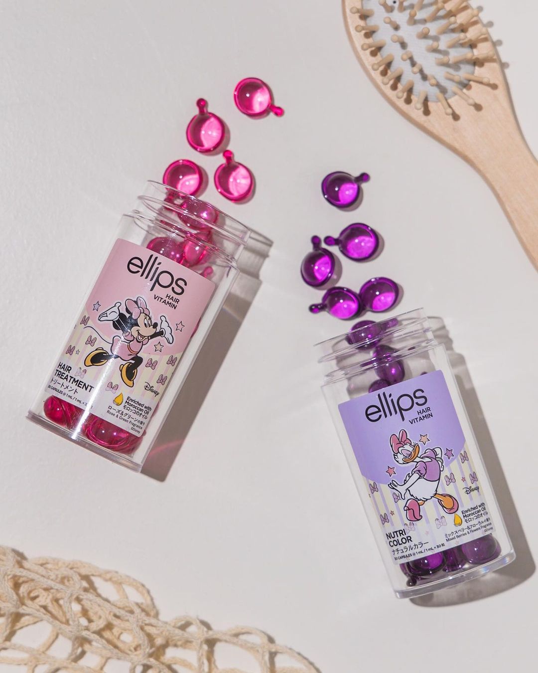 【ディズニー限定デザイン】ellips（エリップス）ヘアオイル ボトルタイプ30粒 (イエロー/トロピカルフルーツの香り)ミッキー/ellips/ヘアケア・スタイリングを使ったクチコミ（3枚目）