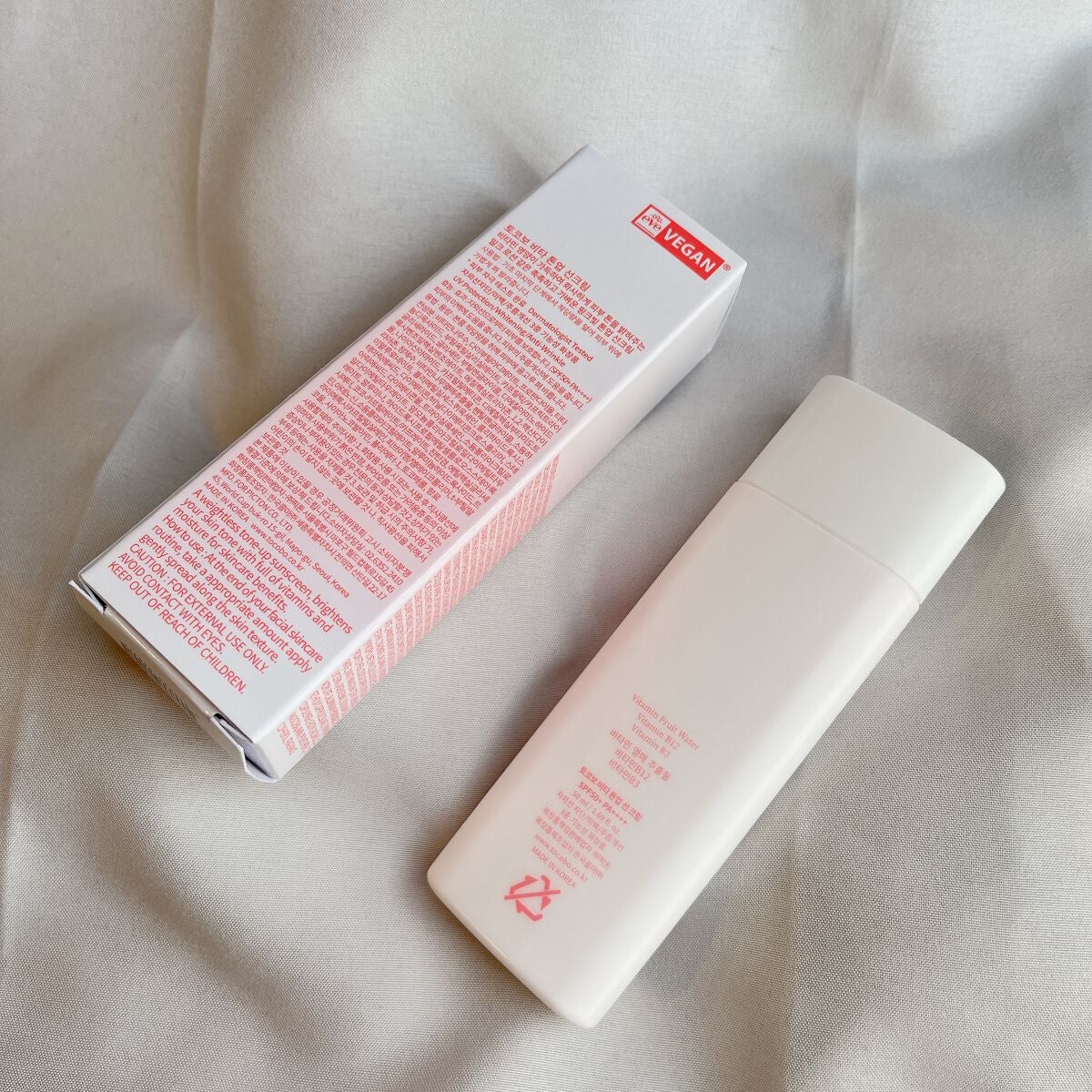 ビタトーンアップサンクリーム/TOCOBO/日焼け止めクリームを使ったクチコミ(2枚目)