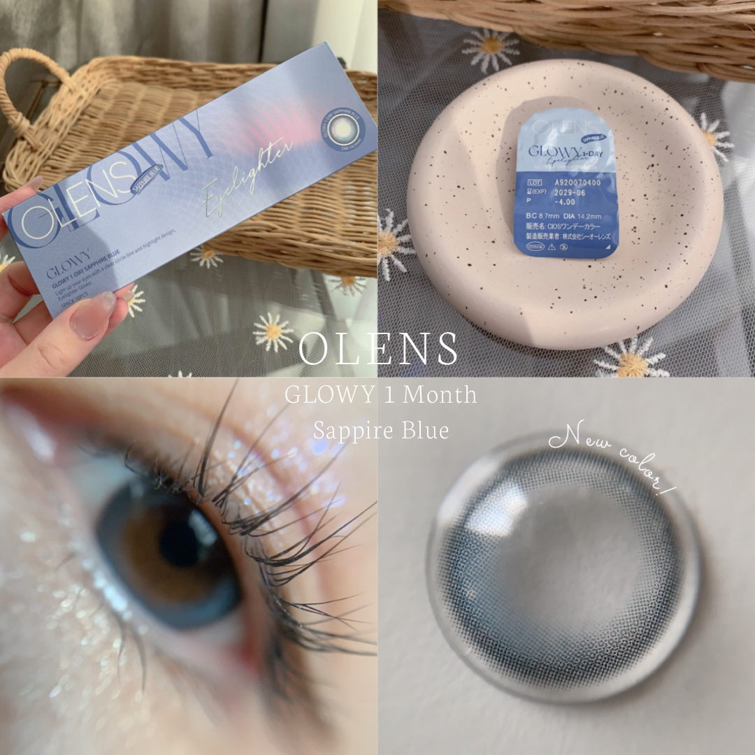 Glowy 1day サファイアブルー/OLENS/ワンデー（１DAY）カラコンを使ったクチコミ（1枚目）