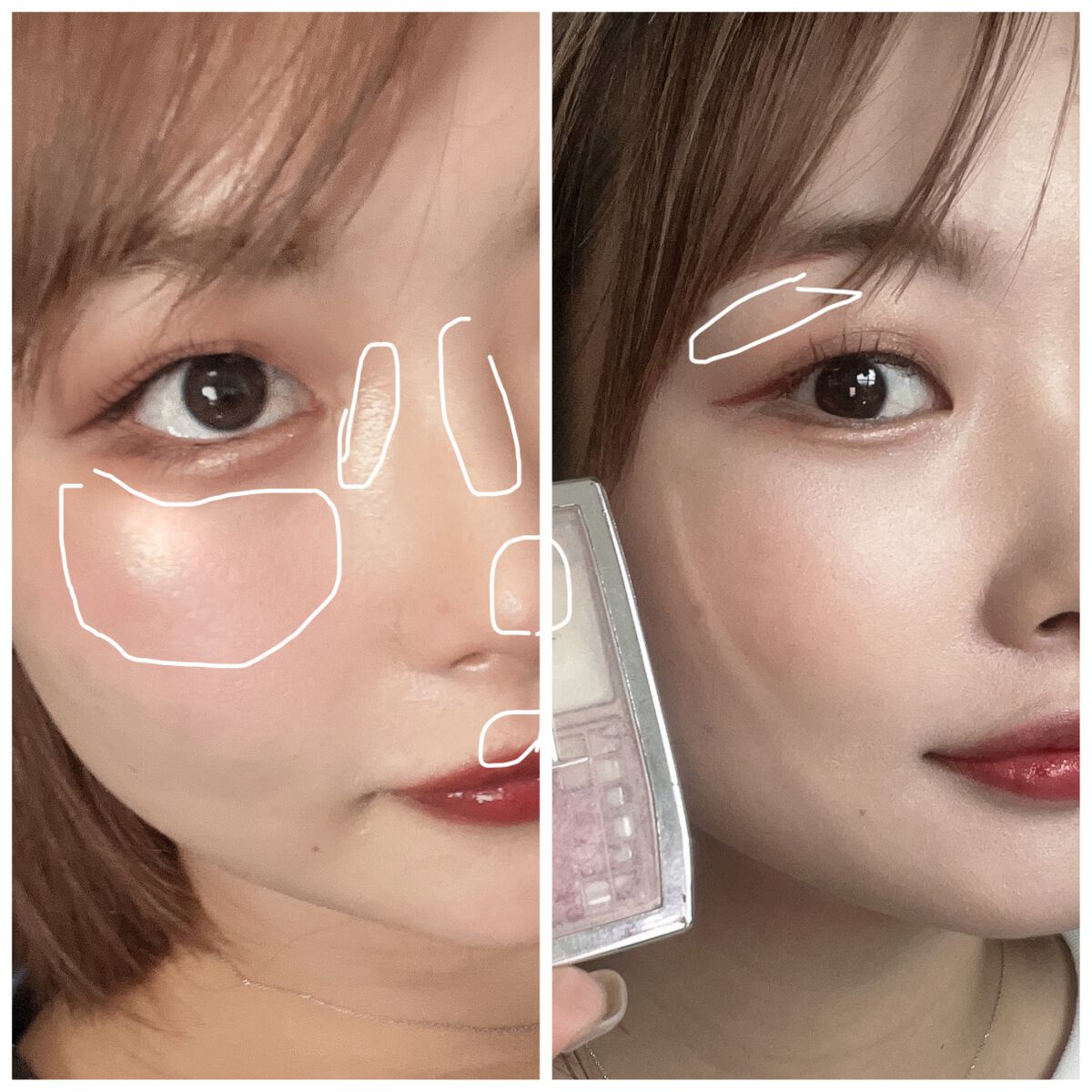 ディオール バックステージ フェイス グロウ パレット/Dior/ハイライトを使ったクチコミ（3枚目）