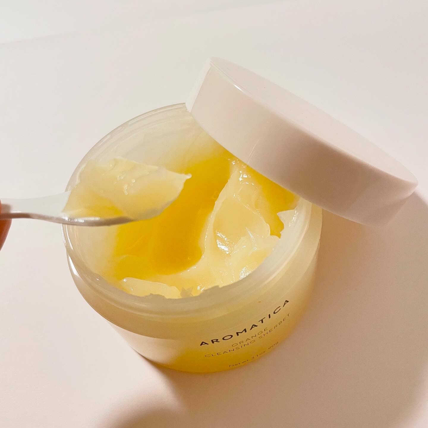 オレンジクレンジングシャーベット/AROMATICA/クレンジングバームを使ったクチコミ（2枚目）