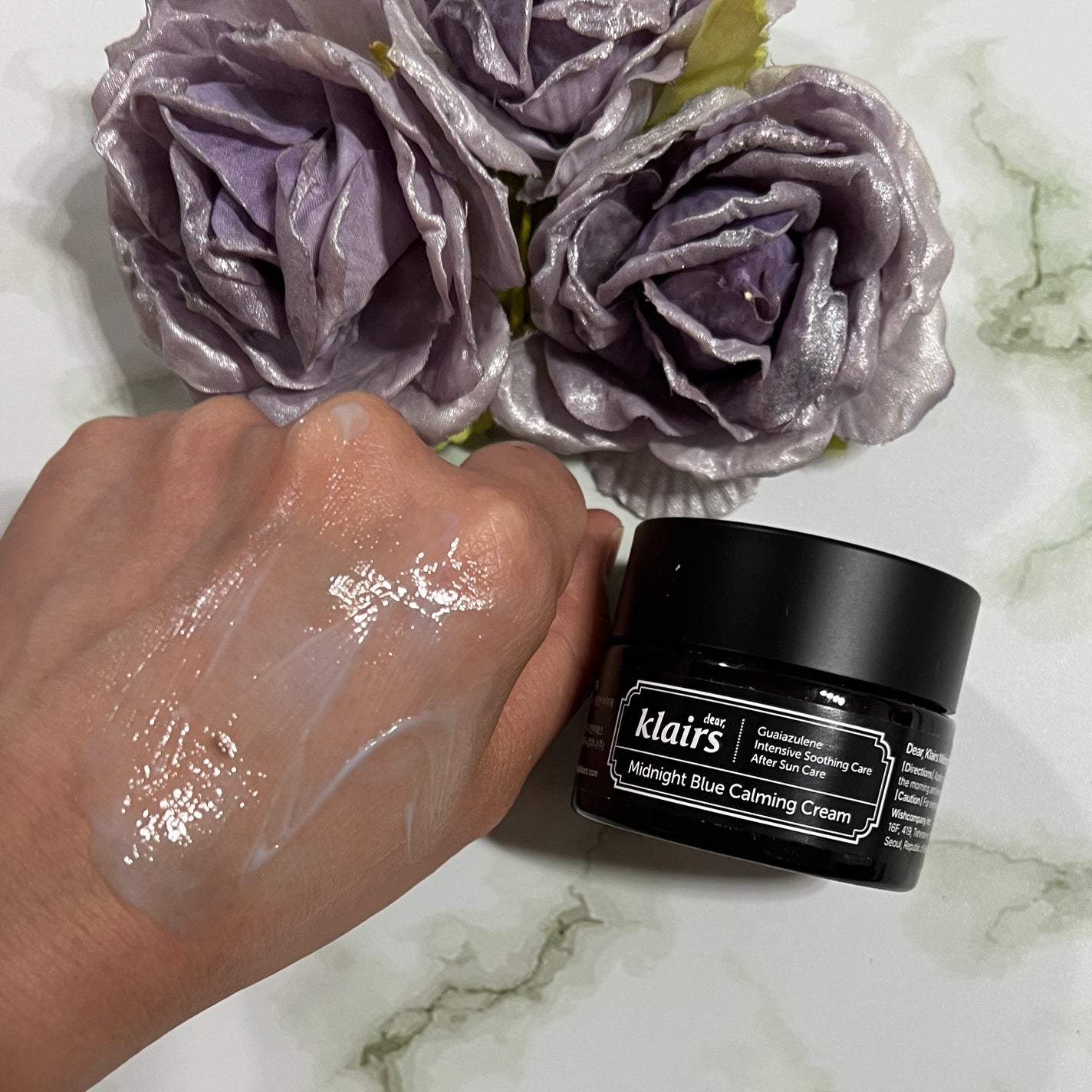 ミッドナイトブルーカーミングクリーム/Klairs/フェイスクリームを使ったクチコミ(4枚目)