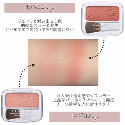 ナチュラル チークN/CEZANNE/パウダーチークを使ったクチコミ(1枚目)