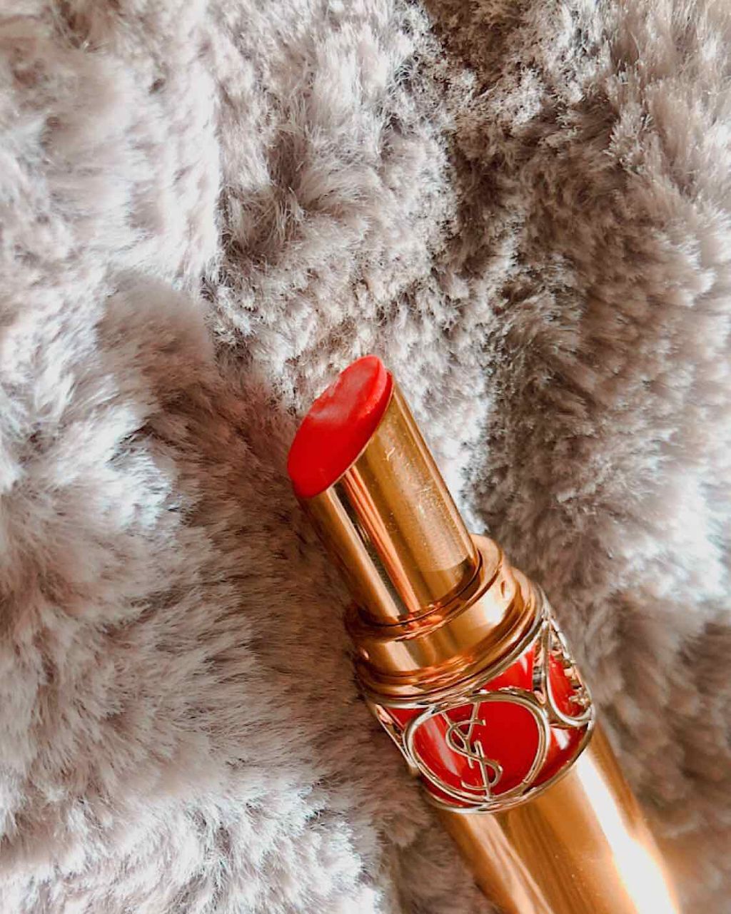 ルージュ ヴォリュプテ シャイン/YVES SAINT LAURENT BEAUTE/口紅を使ったクチコミ(2枚目)