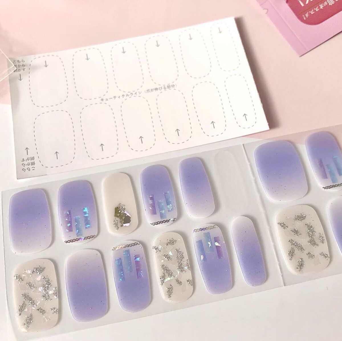 リアルジェルネイルシール エターナルアイス/BEAUTY AVENUE/ネイルシールを使ったクチコミ（2枚目）