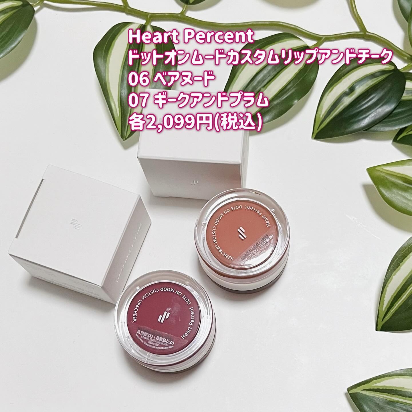 ドットオンムード・カスタム・リップアンドチーク/Heart Percent/ジェル・クリームチークを使ったクチコミ（2枚目）