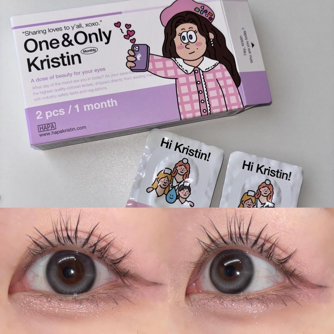 One & Only Kristin/Hapa kristin/カラーコンタクトレンズを使ったクチコミ(4枚目)