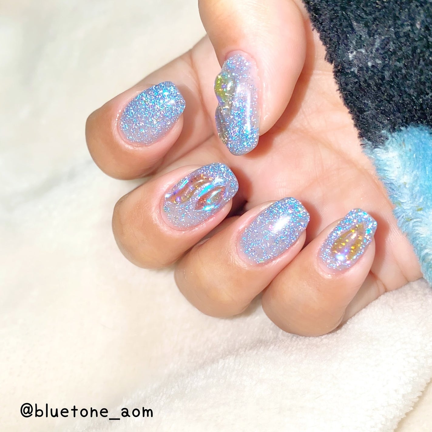 ⋆͛🦖⋆͛aomi on LIPS 「オリジナルフラッシュ前にマイネイルにやってたブルーのフラッシュ..」(3枚目)