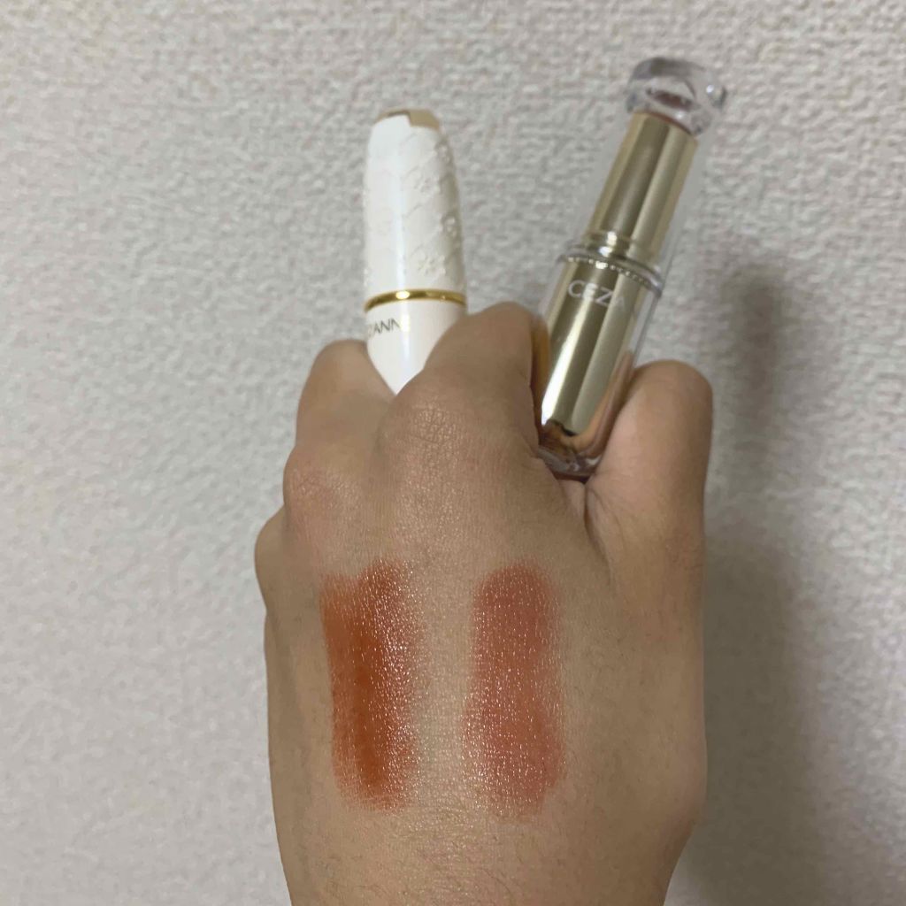 ラスティンググロスリップ/CEZANNE/口紅を使ったクチコミ（1枚目）