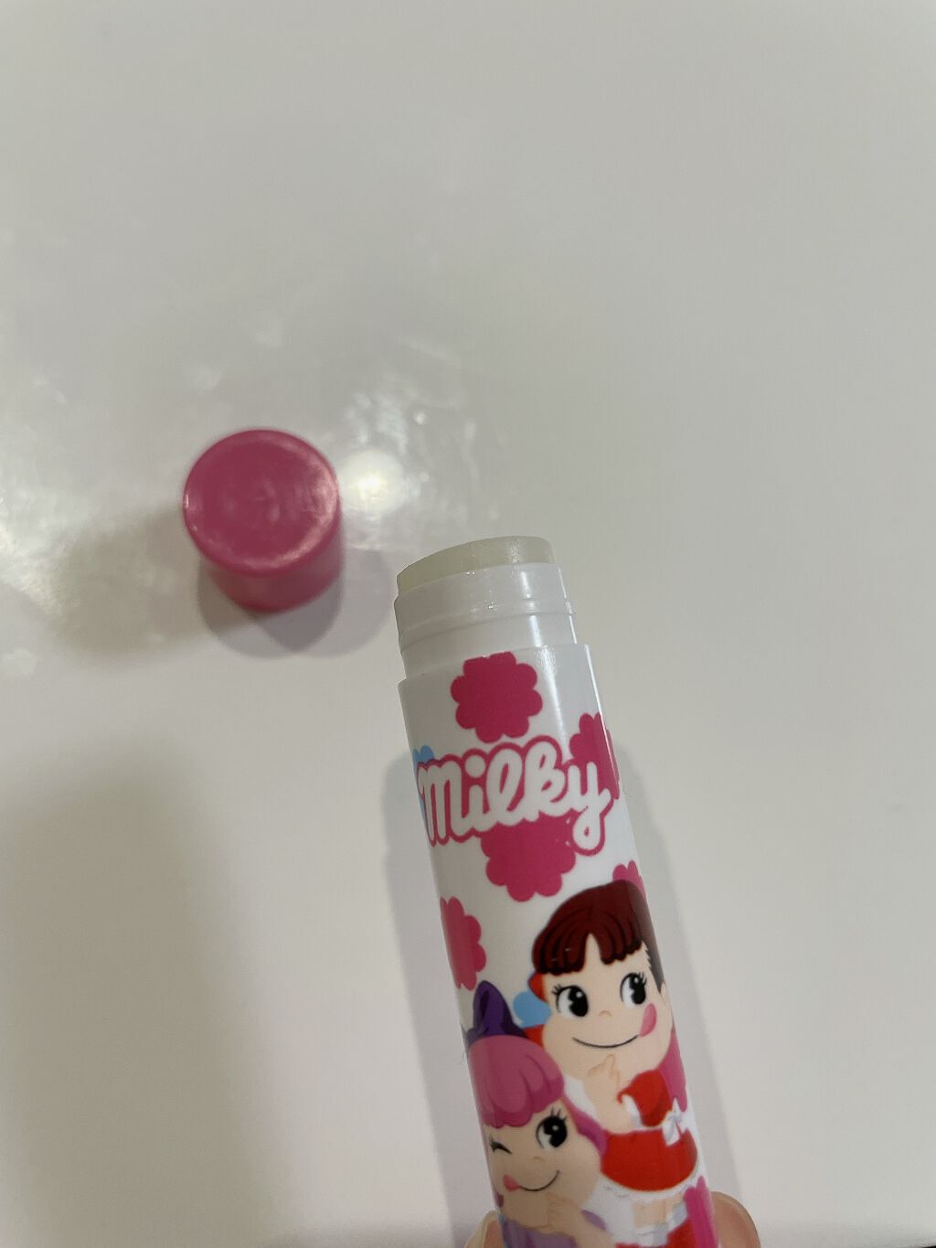 不二家 ミルキーリップクリーム/クレアボーテ/リップケアを使ったクチコミ（2枚目）